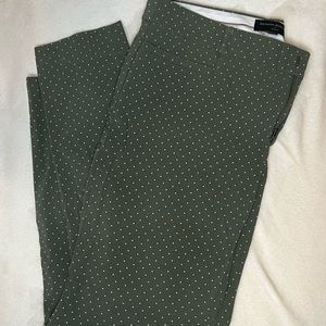 Banana Republic Green Polka Dot work pants